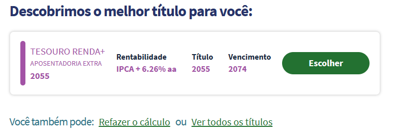 Tesouro Renda+ Mais Vale a Pena