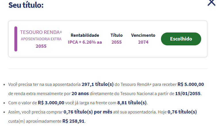 Tesouro Renda+ Mais Vale a Pena